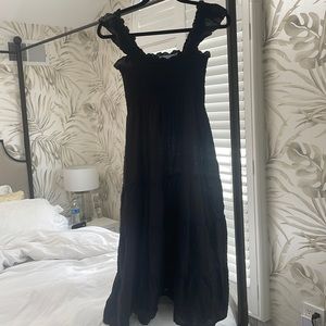 Hill House Home Black Swiss dot nap dress Extra-Small